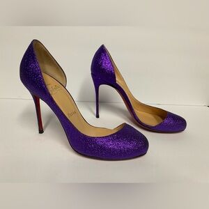 Christian Louboutin glitter pumps heels purple 35.5